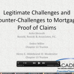 Legitimate Challenges and Counter Challenges to Mortgage Claims  